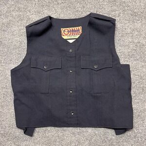 Vintage Point Blank Vest Shirt Mens Large Blue Vest NO PANELS